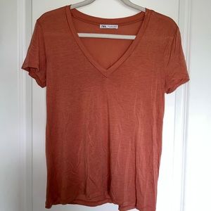 Zara orange tee